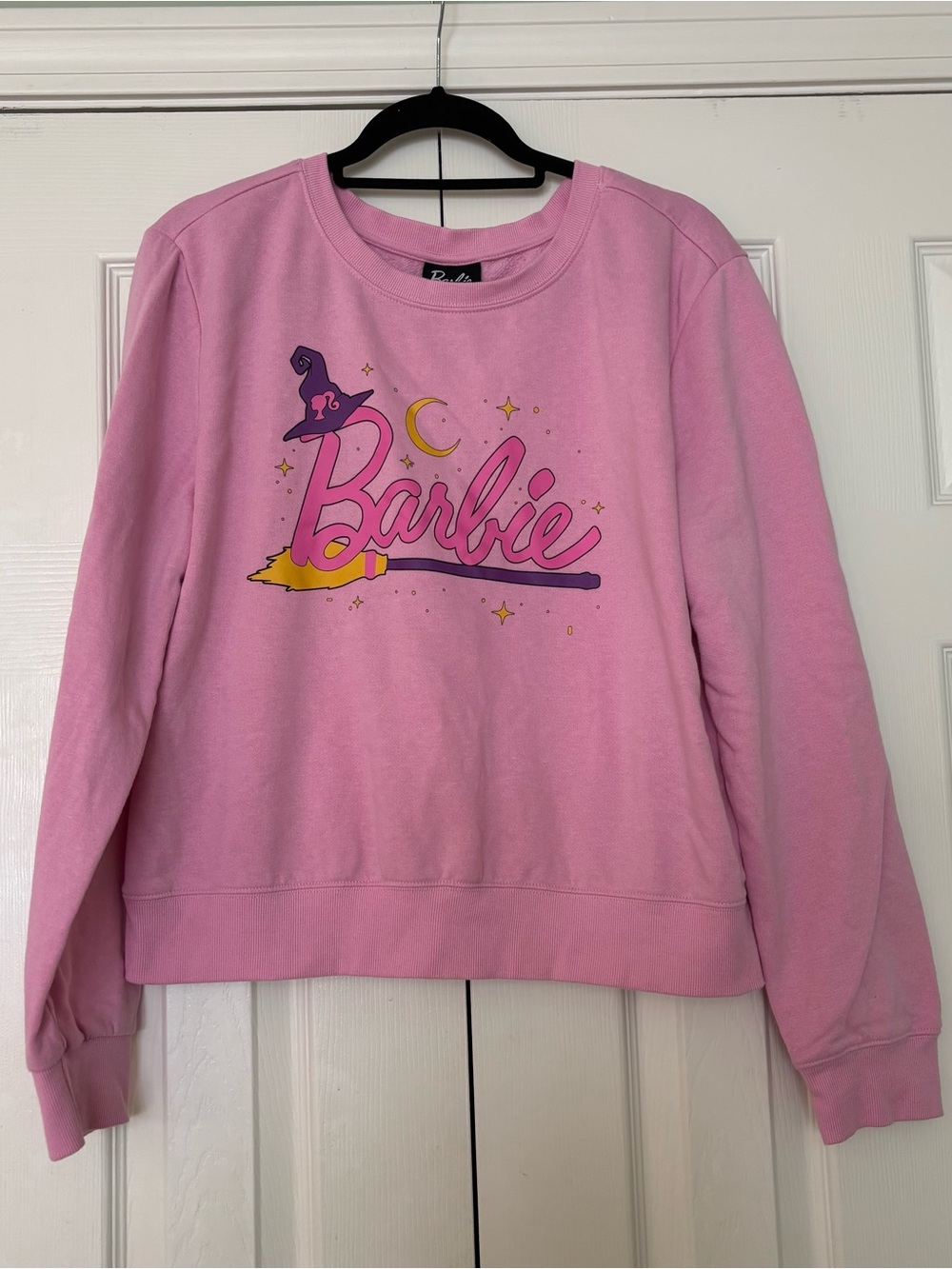 Baby Pink Witchy Barbie Crew Neck Sweatshirt